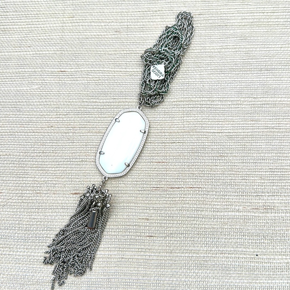 Kendra Scott Long Silver Necklace